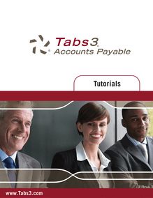 Tabs3 Accounts Payable Software Tutorial Version 15.2