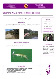 Stéphane Jouve Moniteur-Guide de pêche