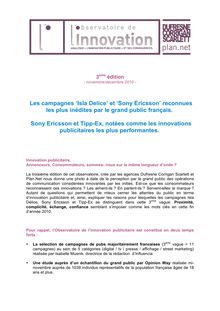 Observatoire de l'Innovation Publicitaire - Dufresne Corrigan ...
