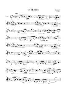 Partition de violon,  pour violon et Piano, D major, Bargiel, Woldemar