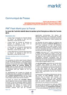 PMI®  Flash Markit pour la France - Janvier 2014