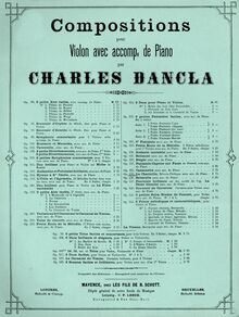 Partition couverture couleur, La charmille, Rêverie poètique, Dancla, Charles