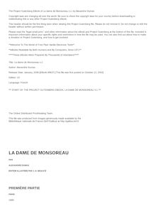 La dame de Monsoreau — ­Tome 1. par Alexandre Dumas père