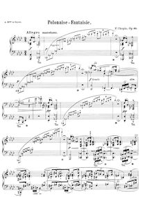 Partition complète, Polonaise-Fantaisie, A♭ major, Chopin, Frédéric