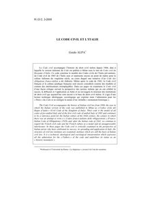Le Code civil et l’Italie - article ; n°3 ; vol.57, pg 571-625