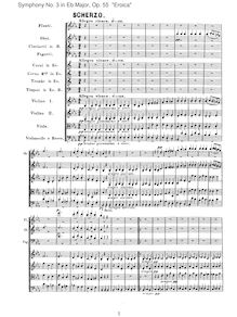 Partition , Scherzo. Allegro vivace, Symphony No.3, Op.55, Eroica