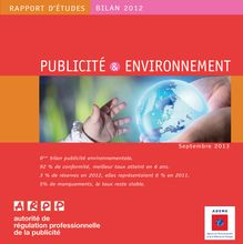 ARPP : Publicité et environnement (Rapport d études - Bilan 2012)