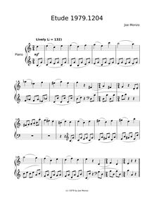 Partition complète, Etude 1979.1204, C major, Monzo, Joseph Louis