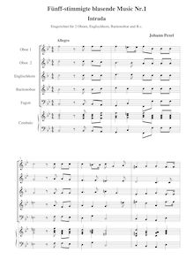 Partition No.1: Intrada - Score et parties, Sonaten für 3 Posaunen und 2 Zinken