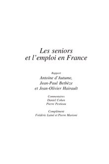 Les seniors et l emploi en France