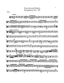 Partition altos, Symphony No.92 en G major, “Oxford”, Sinfonia No.92
