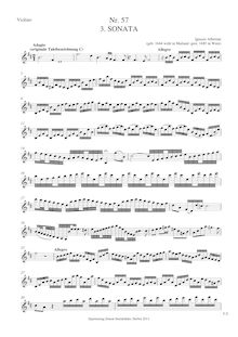 Partition violon, Sonata en B minor pour violon et Continuo, Walther, Johann Jacob