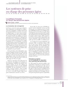La politique française en faveur des personnes âgées - article ; n°1 ; vol.5, pg 153-158