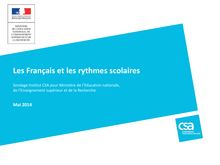 Les Français et les rythmes scolaires - sondage CSA