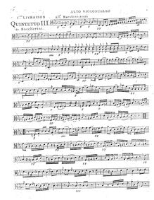 Partition Alto violoncelle par Boccherini