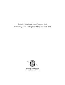 Preliminary Audit Findings