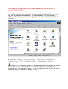 Comment changer ladresse IP sur un système Windows 98SE