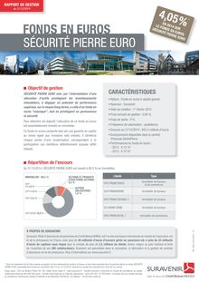 Fonds euros immobilier : Securité Pierre Euro, rapport de gestion 2014