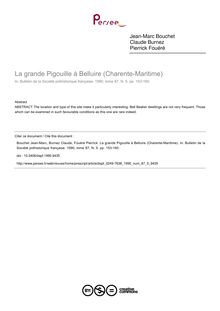 La grande Pigouille à Belluire (Charente-Maritime) - article ; n°5 ; vol.87, pg 153-160