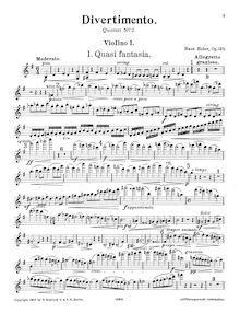Partition violon 1 , partie, Piano quintette No.2, Divertimento