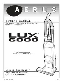 Notice Aspirateur Aerus  Lux 6000