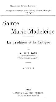 Sainte Marie-Madeleine (tome 1