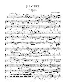 Partition violon 1, Piano quintette, Op.40, G minor, Davydov, Karl