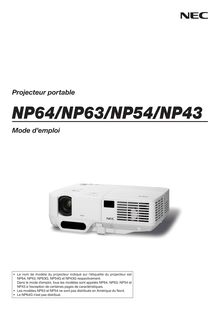 Notice Projecteur NEC  NP43