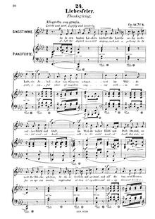 Partition No.4 - Liebesfeier (Thanksgiving) [Low voix], Sechs Gesänge, Op.21
