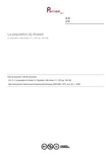 La population du Koweit - article ; n°1 ; vol.28, pg 156-158