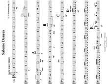 Partition violoncelles, Salome Dances, C major, Robertson, Ernest John