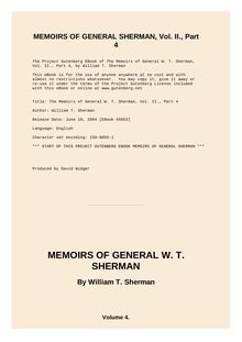 The Memoirs of General W. T. Sherman, Volume II., Part 4