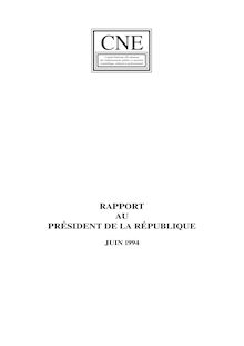 Rapport du Comité national d évaluation des établissements publics à caractère scientifique, culturel et professionnel au Président de la République - juin 1994