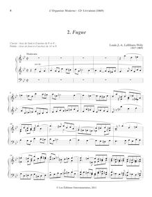 Partition , Fugue, L Organiste Moderne, Lefébure-Wély, Louis James Alfred