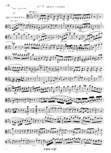 Partition viole de gambe 1, corde quintette No.7, Op.23, Onslow, Georges