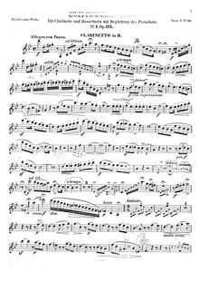 Partition Clarinetto , partie, Concert Piece No.1, Op.113, Concertstück für Clarinette und Bassethorn mit Begleitung des Pianoforte: Nr. 1, Op. 113