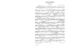 Partition parties complètes, corde quatuor No.1, Op.58, Quartett in E-dur für 2 Violinen, Viola und Violoncell, Op.58