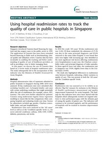 Using hospital readmission rates to track the quality of care in public hospitals in Singapore