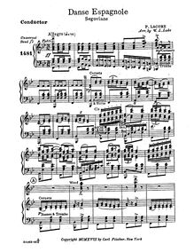 Partition Condensed Score, Danse Espagnole, Lacôme d Estalenx, Paul