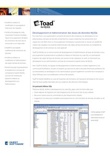 Toad for MySQL (français) - Quest Software