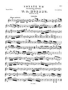 Partition de violon, violon Sonata, Violin Sonata No.13 ; Violin Sonata No.7