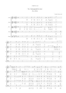 Partition Vocal score, Qui pependit, Ecco Silvio colei, Monteverdi, Claudio