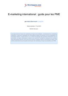 E-marketing international : guide pour les PME