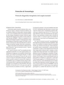 Protocolo diagnóstico-terapéutico de la sepsis neonatal