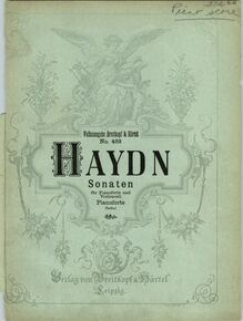 Partition couverture couleur, violon sonates, Haydn, Joseph