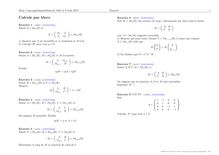 Sujet : Algèbre, Matrices et déterminants, Calculs par blocs