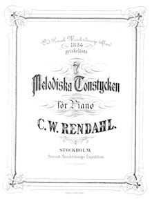 Partition complète, 7 Melodiska Tonstycken, Rendahl, Claes