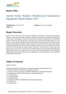 United States Weather Modification Combustion Equipment Market Report 2017 