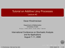 Tutorial on Additive Lévy Processes - Lecture #2