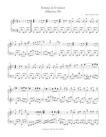 Partition Sonata M.38 en G minor, Other clavier sonates, Soler, Antonio